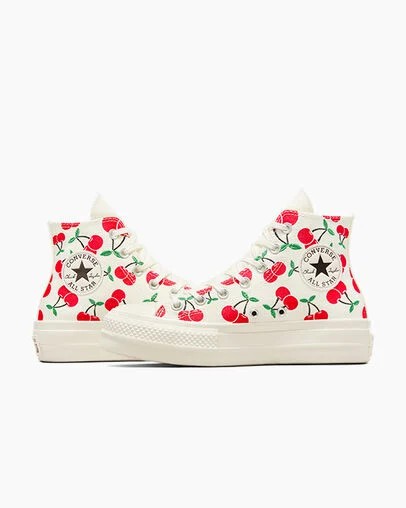 White / Red / Green Converse Chuck Taylor All Star Lift Women Platform Shoes Canada | C-52860439