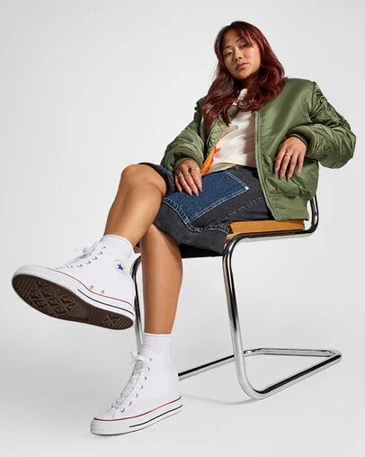 White / Red / Navy Converse Chuck Taylor All Star Wedge Women Platform Shoes Canada | C-85740139
