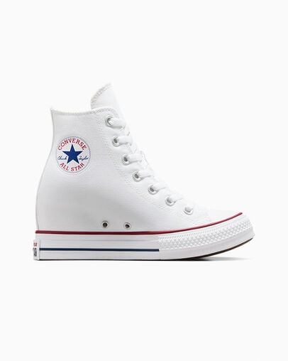 White / Red / Navy Converse Chuck Taylor All Star Wedge Women Platform Shoes Canada | C-85740139