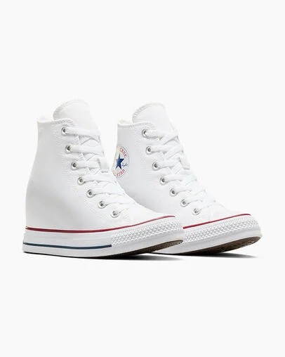 White / Red / Navy Converse Chuck Taylor All Star Wedge Women Platform Shoes Canada | C-06231949