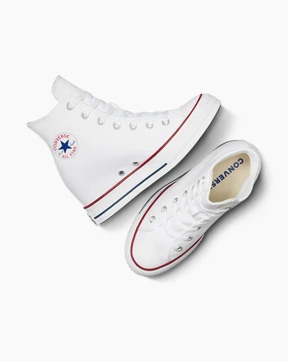 White / Red / Navy Converse Chuck Taylor All Star Wedge Women Platform Shoes Canada | C-06231949